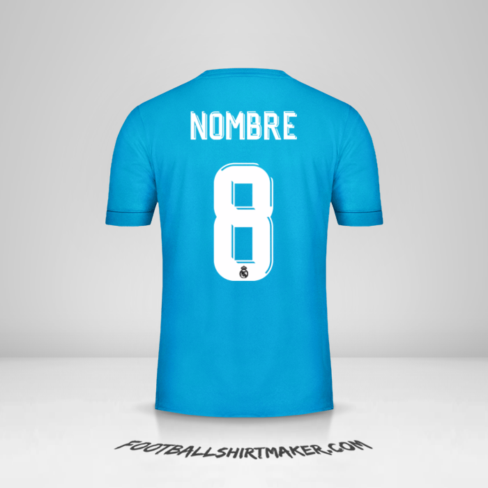 Jersey Real Madrid CF Cup 2017/18 Tercera -  nombre - 8