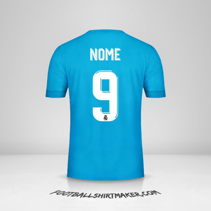 Camisola Real Madrid CF Cup 2017/18 Terceira -  nome - 9