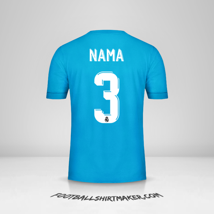 Jersey Real Madrid CF Cup 2017/18 Ketiga -  nama - 3