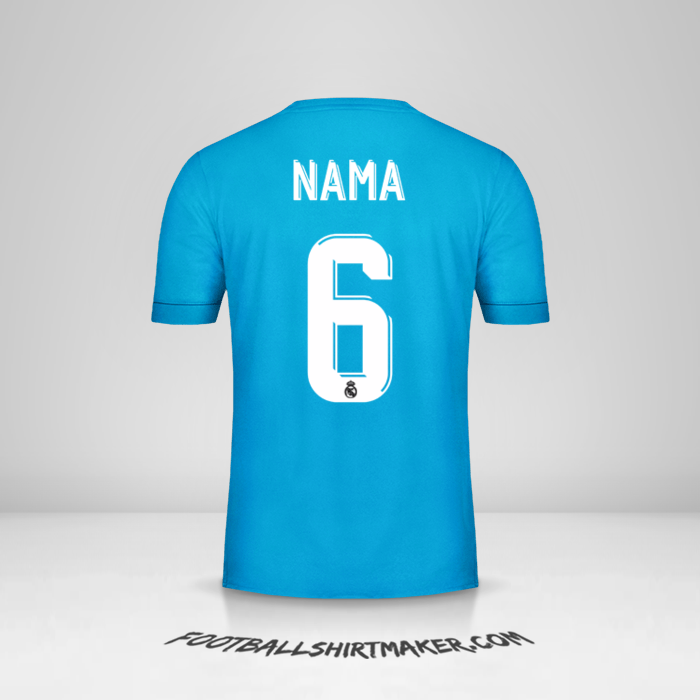 Jersey Real Madrid CF Cup 2017/18 Ketiga -  nama - 6