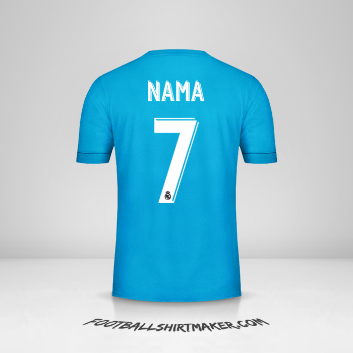 Jersey Real Madrid CF Cup 2017/18 Ketiga -  nama - 7