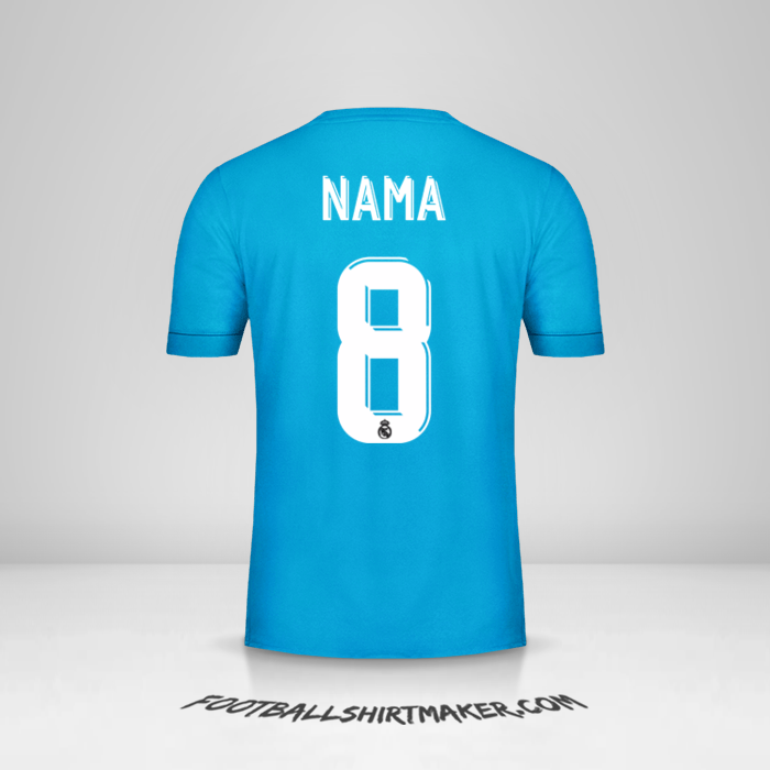 Jersey Real Madrid CF Cup 2017/18 Ketiga -  nama - 8