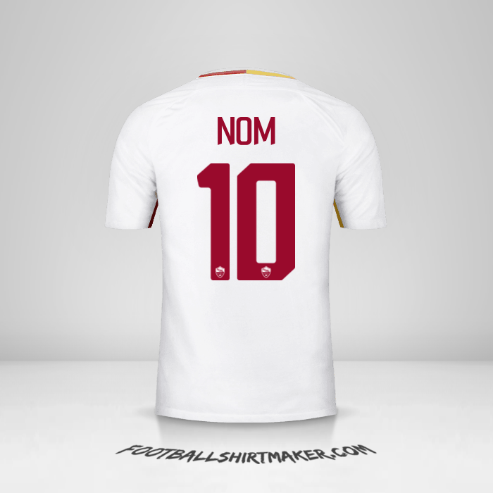 Maillot AS Roma 2017/18 Extérieur -  nom - 10
