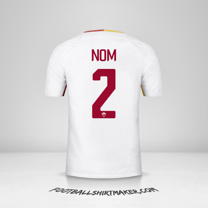 Maillot AS Roma 2017/18 Extérieur -  nom - 2
