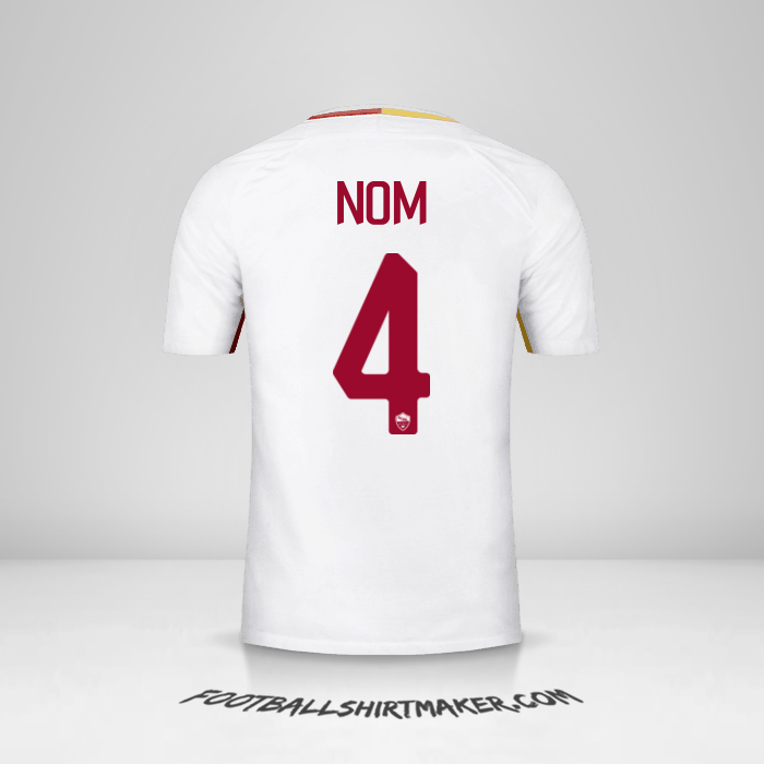 Maillot AS Roma 2017/18 Extérieur -  nom - 4