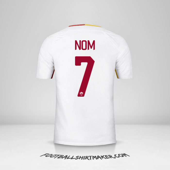 Maillot AS Roma 2017/18 Extérieur -  nom - 7