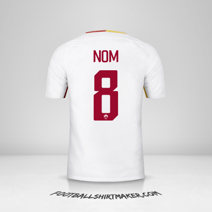 Maillot AS Roma 2017/18 Extérieur -  nom - 8