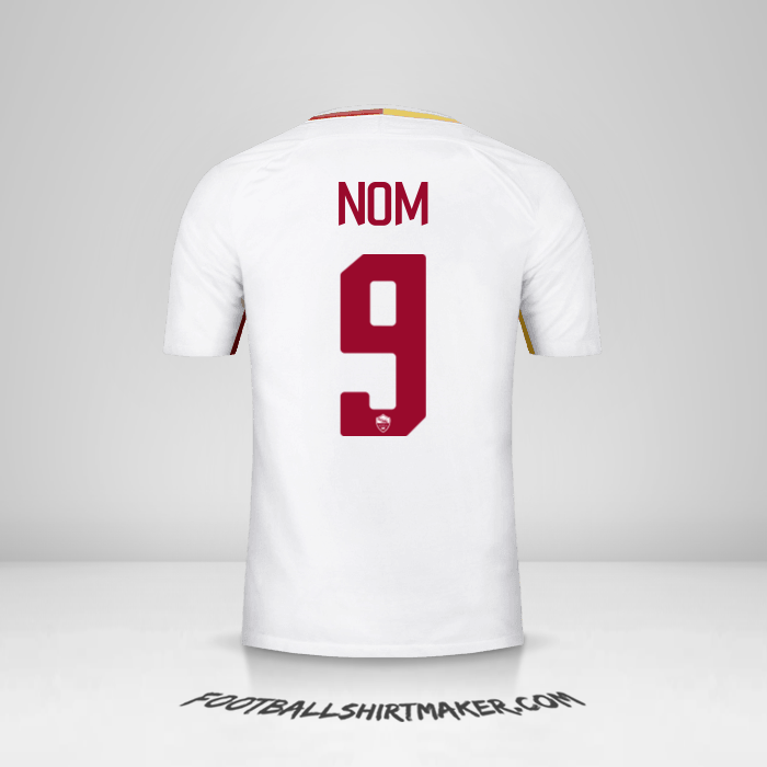 Maillot AS Roma 2017/18 Extérieur -  nom - 9