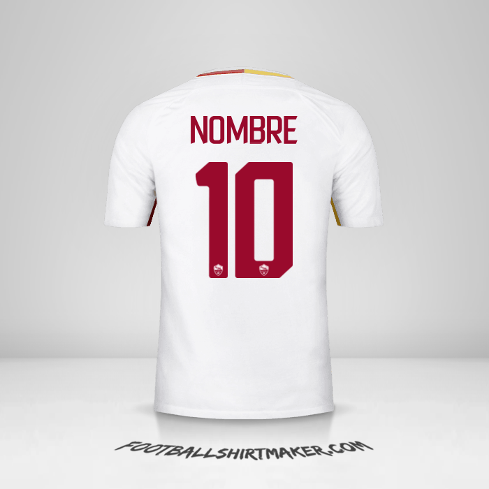 Camiseta AS Roma 2017/18 Visita -  nombre - 10