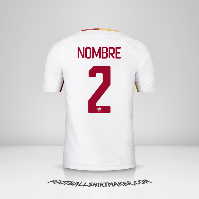 Jersey AS Roma 2017/18 Visita -  nombre - 2