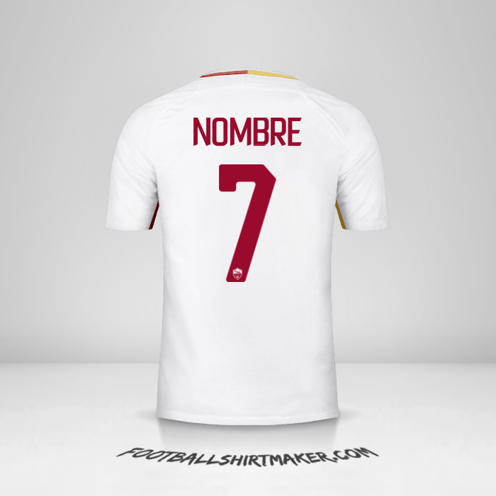 Camiseta AS Roma 2017/18 Visita -  nombre - 7