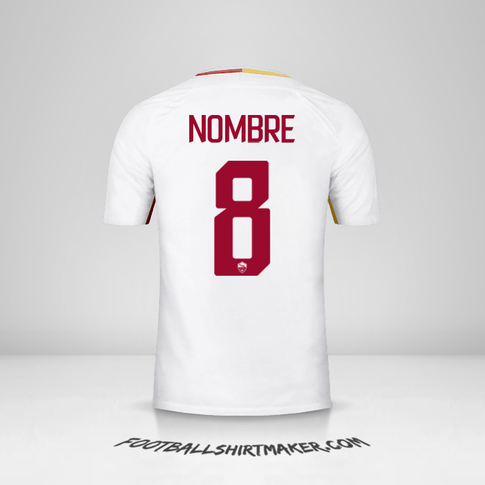 Camiseta AS Roma 2017/18 Visita -  nombre - 8