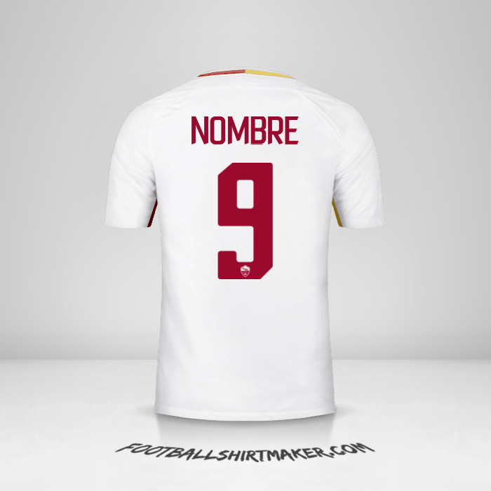 Camiseta AS Roma 2017/18 Visita -  nombre - 9