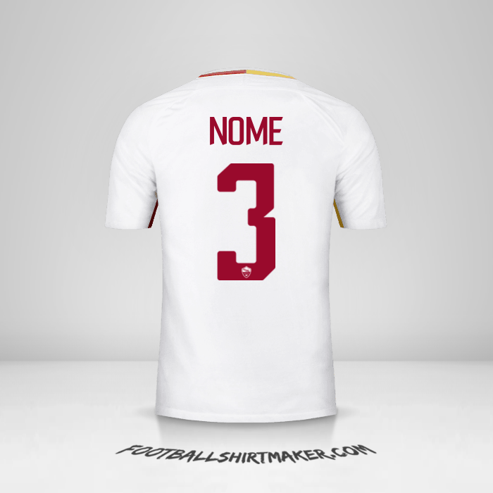 Maglia AS Roma 2017/18 Seconda -  nome - 3