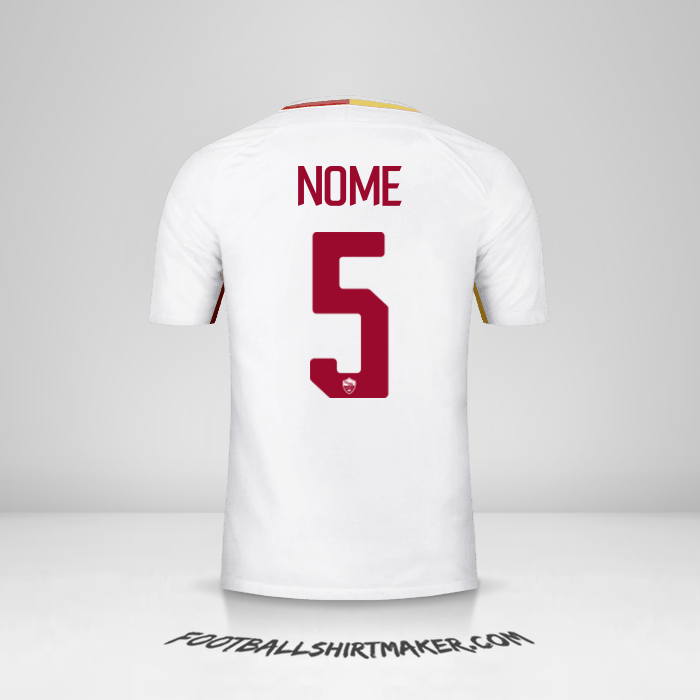 Camisola AS Roma 2017/18 Alternativa -  nome - 5