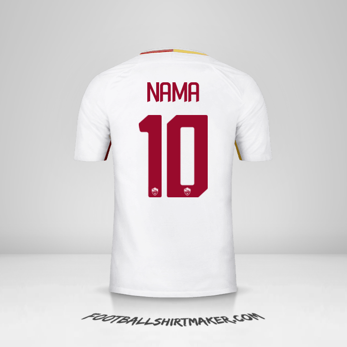Jersey AS Roma 2017/18 Alternatif -  nama - 10