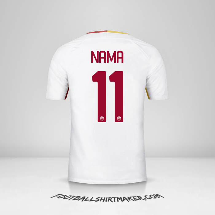Jersey AS Roma 2017/18 Alternatif -  nama - 11