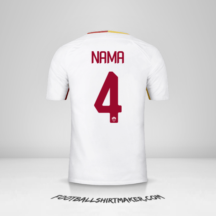 Jersey AS Roma 2017/18 Alternatif -  nama - 4