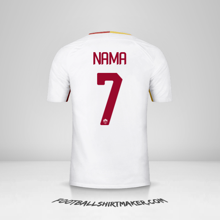 Jersey AS Roma 2017/18 Alternatif -  nama - 7