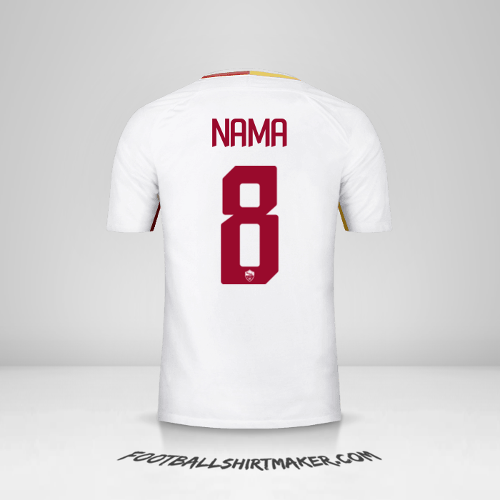 Jersey AS Roma 2017/18 Alternatif -  nama - 8