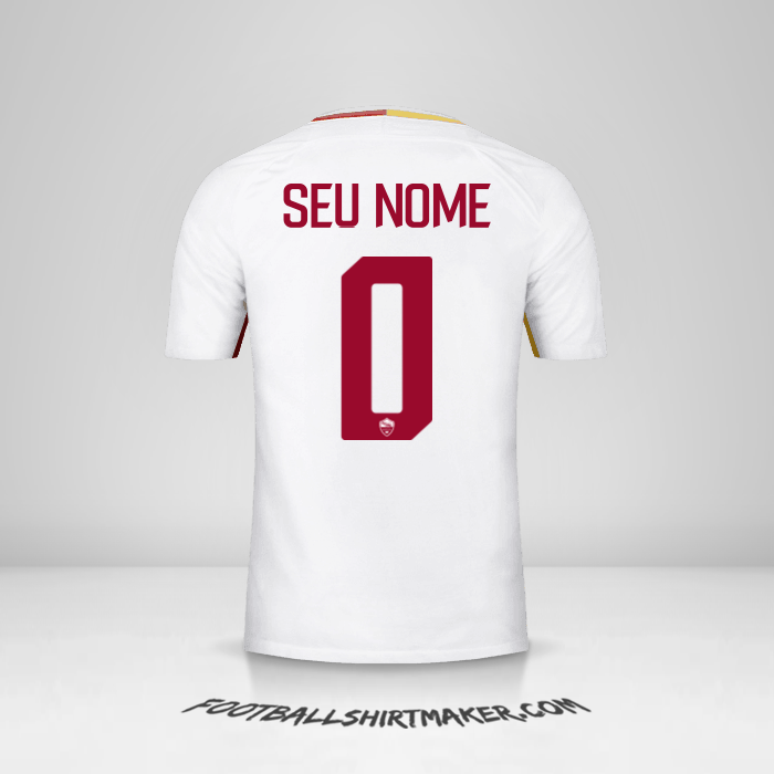 Camisa AS Roma 2017/18 II -  seu nome - 0