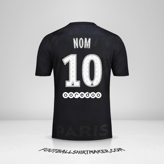 Maillot Paris Saint Germain 2017/18 Troisième -  nom - 10