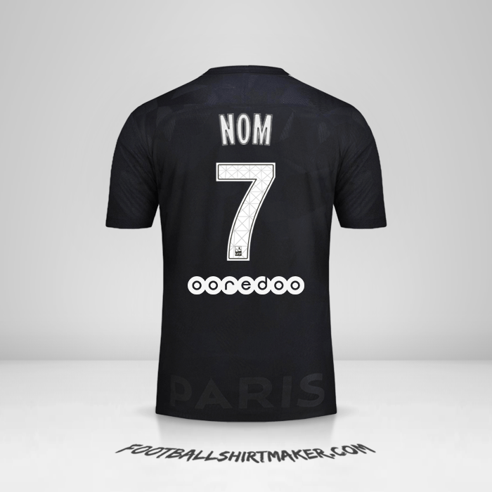 Maillot Paris Saint Germain 2017/18 Troisième -  nom - 7