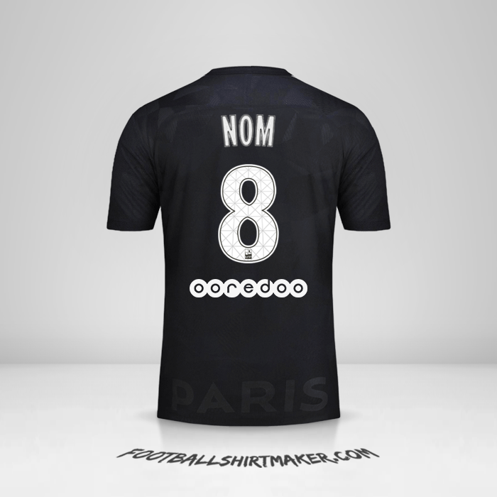 Maillot Paris Saint Germain 2017/18 Troisième -  nom - 8