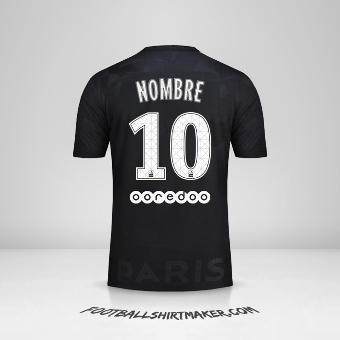 Jersey Paris Saint Germain 2017/18 Tercera -  nombre - 10