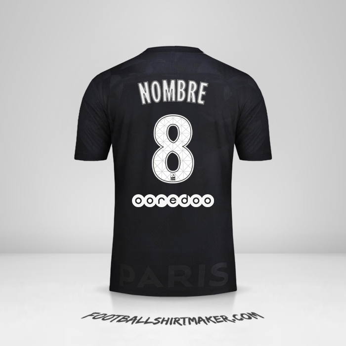 Camiseta Paris Saint Germain 2017/18 Tercera -  nombre - 8