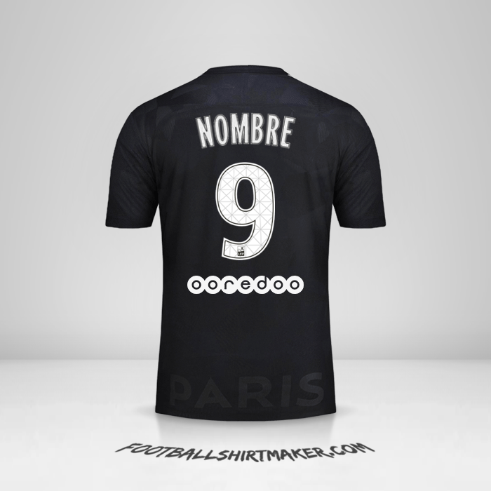 Camiseta Paris Saint Germain 2017/18 Tercera -  nombre - 9