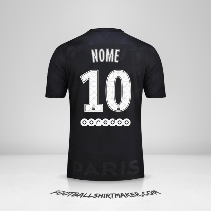 Camisa Paris Saint Germain 2017/18 Terceira -  nome - 10