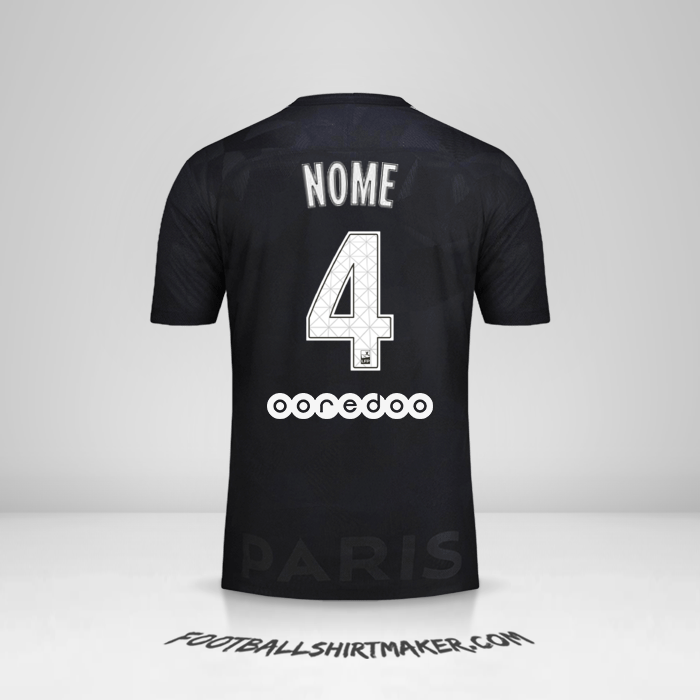 Camisa Paris Saint Germain 2017/18 Terceira -  nome - 4
