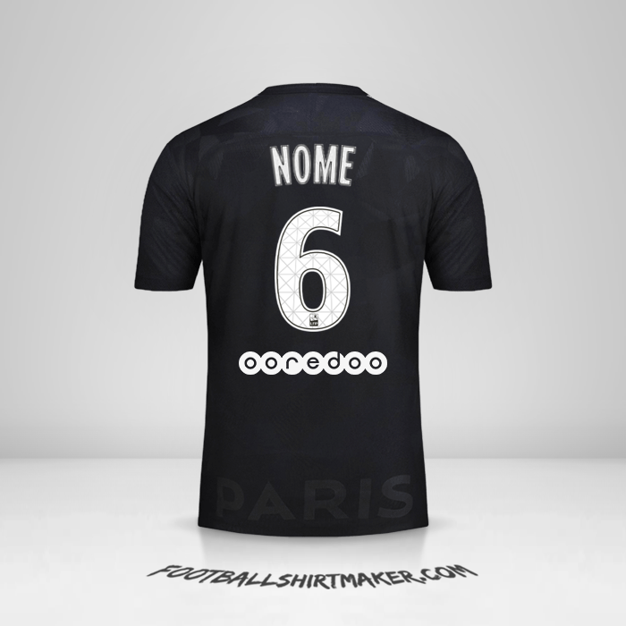 Camisa Paris Saint Germain 2017/18 Terceira -  nome - 6