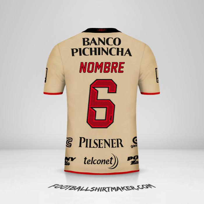 Jersey Barcelona SC 92 Años -  nombre - 6