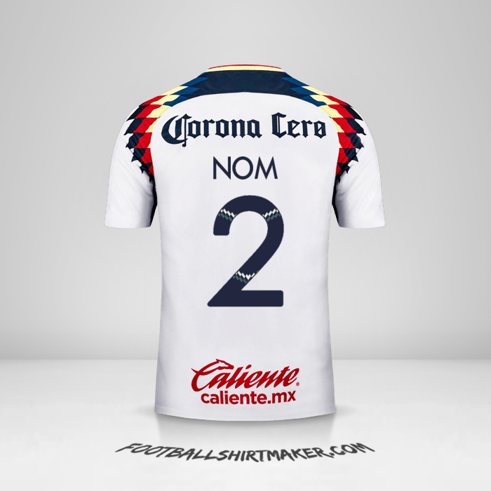 Maillot Club America 2017/18 Extérieur -  nom - 2