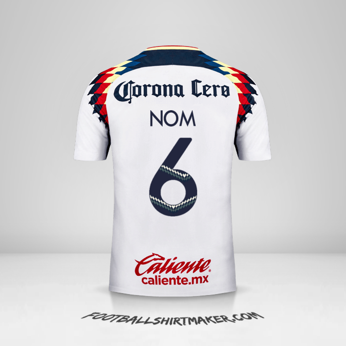 Maillot Club America 2017/18 Extérieur -  nom - 6