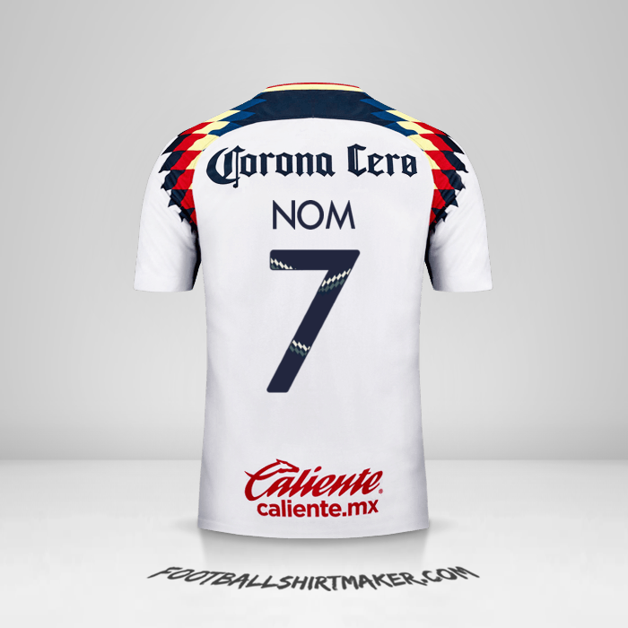 Maillot Club America 2017/18 Extérieur -  nom - 7