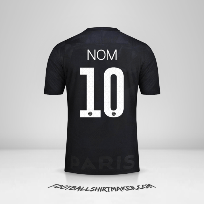 Maillot Paris Saint Germain Cup 2017/18 Troisième -  nom - 10