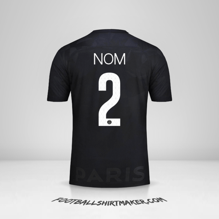 Maillot Paris Saint Germain Cup 2017/18 Troisième -  nom - 2