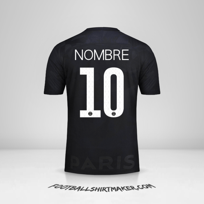 Jersey Paris Saint Germain Cup 2017/18 Tercera -  nombre - 10