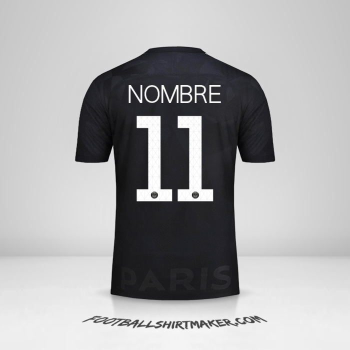 Jersey Paris Saint Germain Cup 2017/18 Tercera -  nombre - 11
