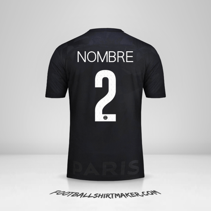Jersey Paris Saint Germain Cup 2017/18 Tercera -  nombre - 2