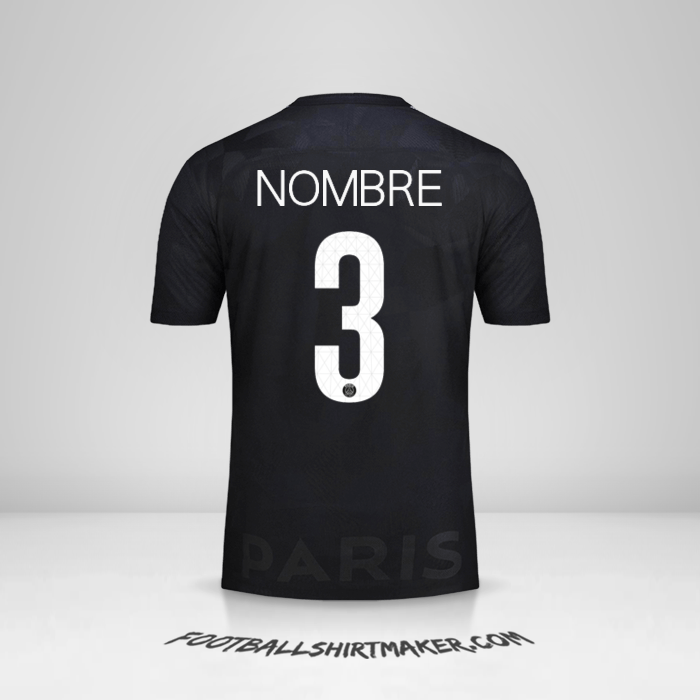 Camiseta Paris Saint Germain Cup 2017/18 Tercera -  nombre - 3