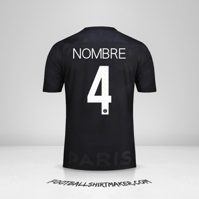 Camiseta Paris Saint Germain Cup 2017/18 Tercera -  nombre - 4