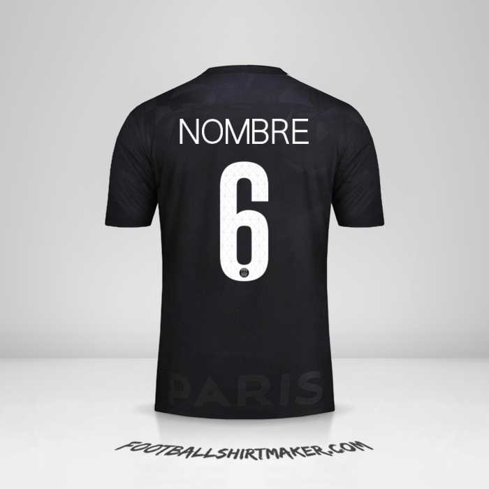 Camiseta Paris Saint Germain Cup 2017/18 Tercera -  nombre - 6