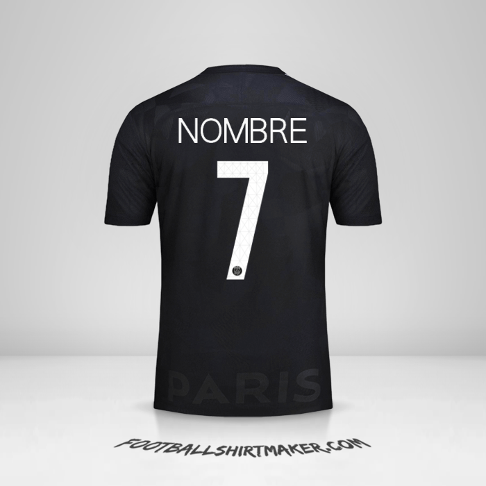 Jersey Paris Saint Germain Cup 2017/18 Tercera -  nombre - 7