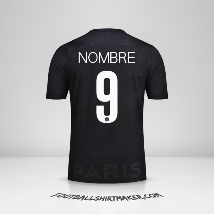 Jersey Paris Saint Germain Cup 2017/18 Tercera -  nombre - 9