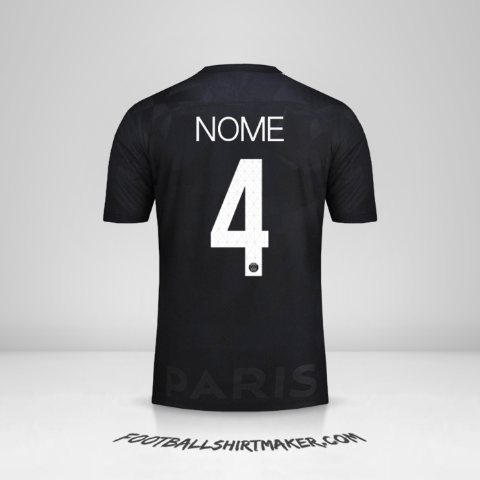 Camisa Paris Saint Germain Cup 2017/18 Terceira -  nome - 4