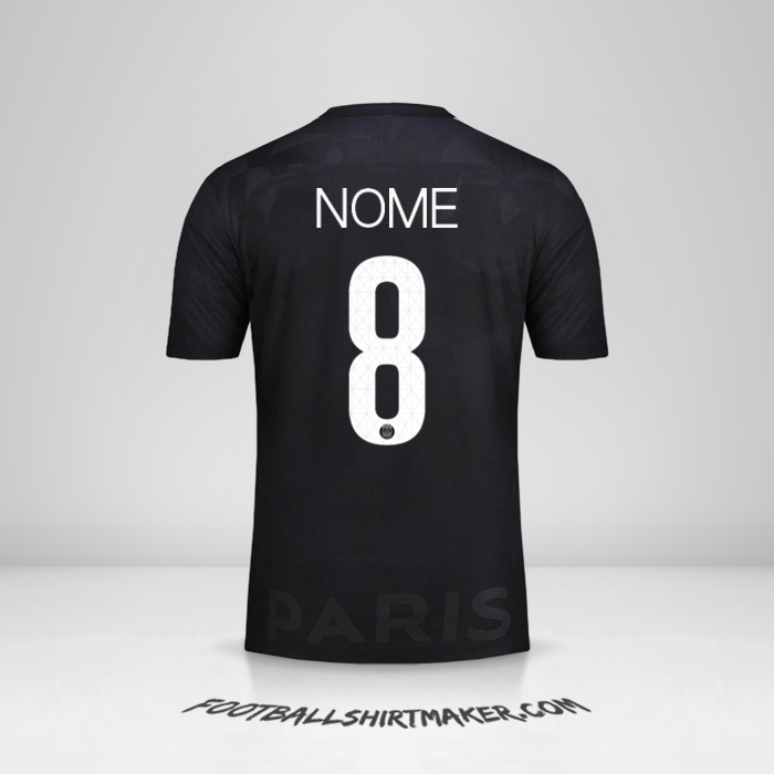 Camisa Paris Saint Germain Cup 2017/18 Terceira -  nome - 8